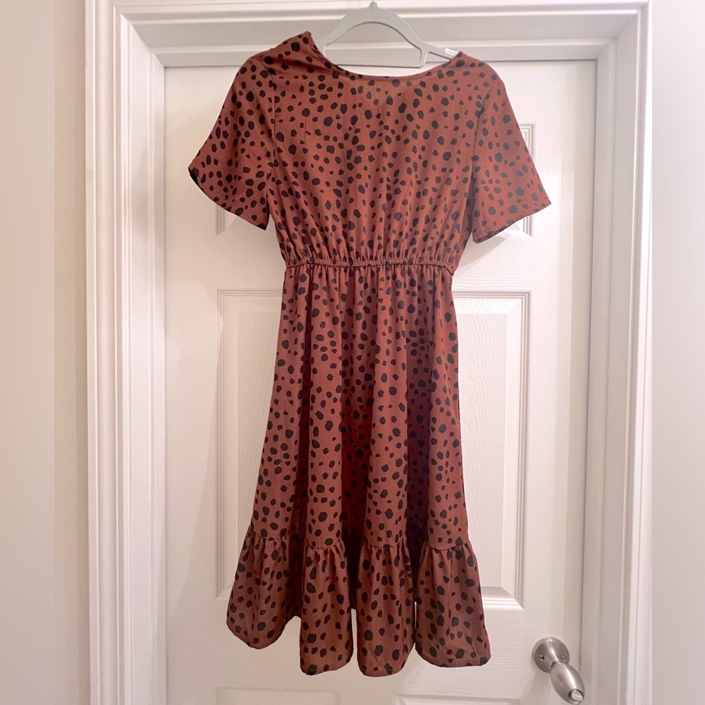 Brown Leopard Print Dress